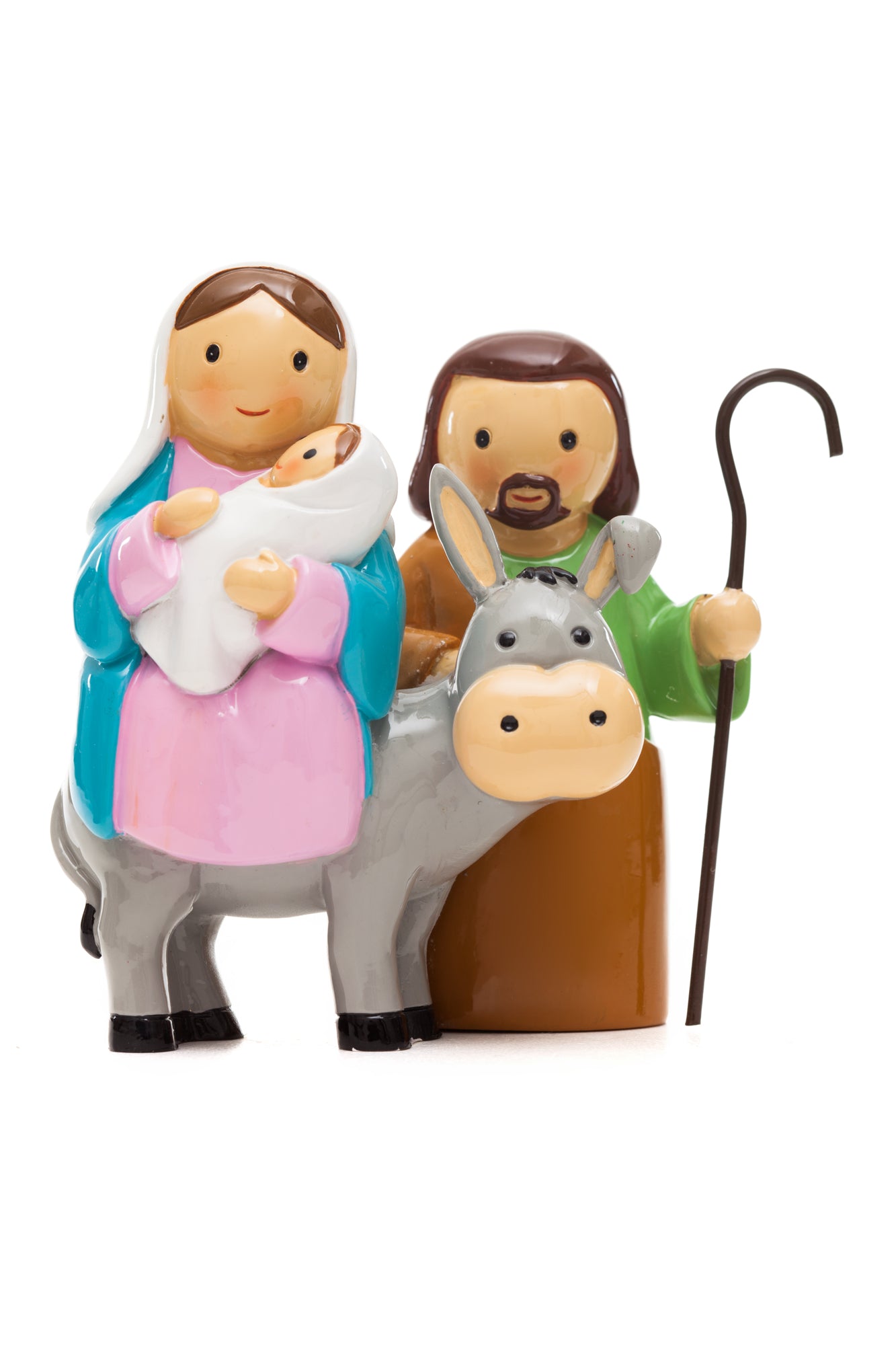 Holy Family with Donkey statue