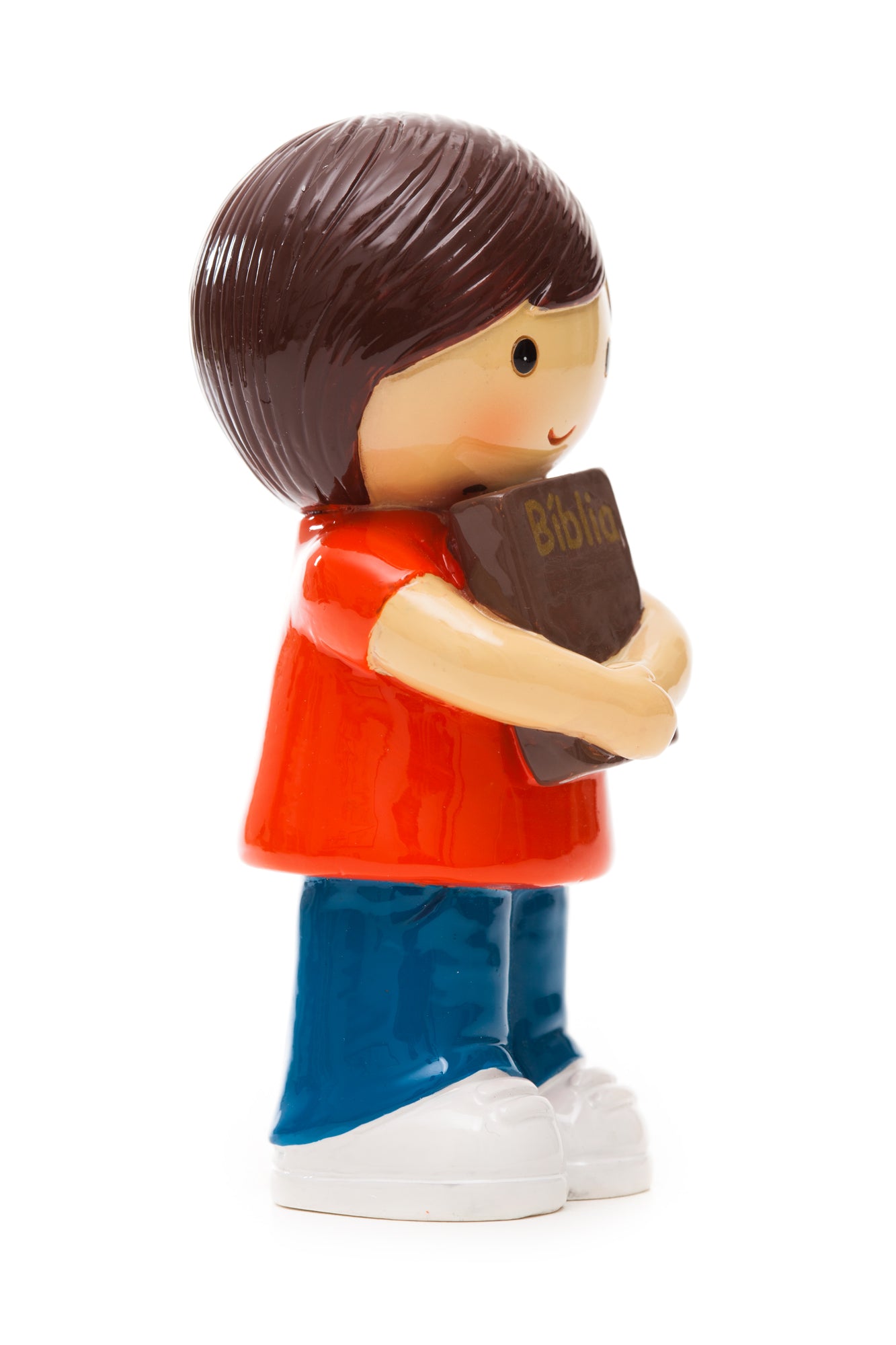 Boy Holding Bible Orange statue