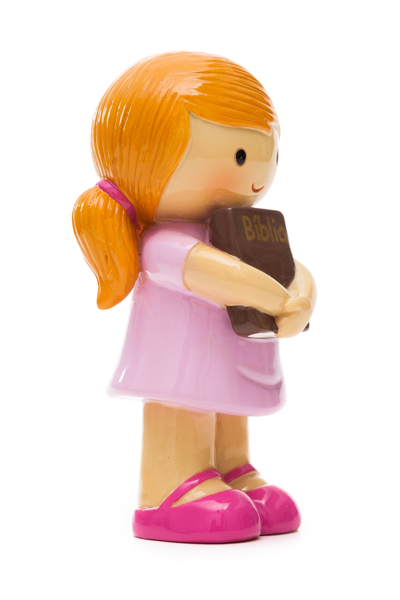 Girl Holding Bible Pink statue